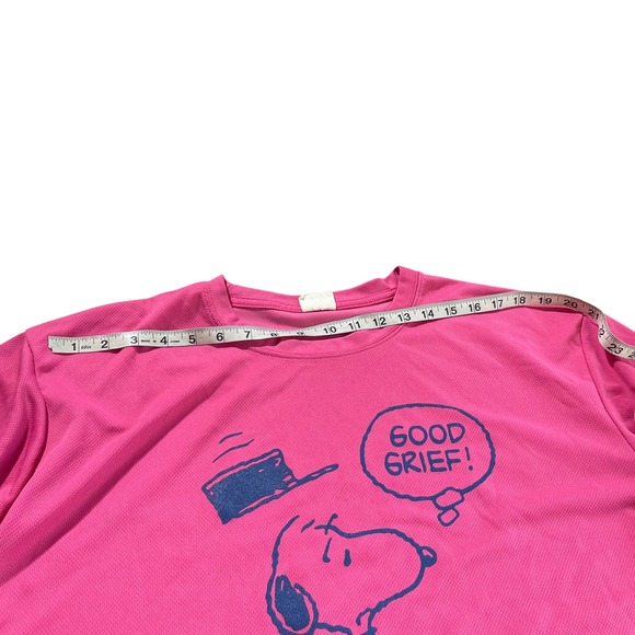 Peanuts Snoopy Long Sleeve Graphic Shirt Pink BOOM Good Grief Size L Unisex - Picture 6 of 7